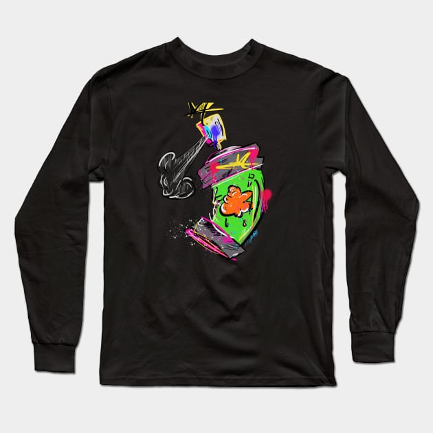 Spray Art Long Sleeve T-Shirt by Mr_Bentley